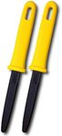 CANARY Corrugated Cardboard Cutter Dan Chan, Safety Box Cutter Knife [Non-Stick Fluorine Coating Blade], Made in Japan, Yellow (DC-190F-1) (2 pcs)