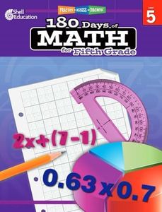 180 Days: Mathematics for 5th Grade Practice Workbook for Classroom and Home, Cool and Fun Practice Created by Teachers