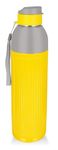 Warmeo Freeza 1000 Insulated Inner Steel Water Bottle, 700 ml, Yellow I Leak Proof | Hot & Cold | Easy Grip