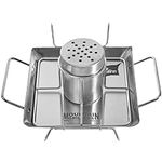 Beer Can Chicken Roaster Stand - Stainless Steel Holder - Barbecue Rack for The Grill, Oven or Smoker - Dishwasher Safe - Includes 4 Vegetable Spikes