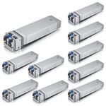 [10 Pack] 10Gb SFP+ LR Singlemode Fibre Module 10km, 10GBase-LR LC Transceiver Compatible for Cisco SFP-10G-LR, Meraki, Mikrotik, Ubiquiti UniFi UF-SM-10G, Netgear,Zyxel,Qnap,Synology,D-Link and more