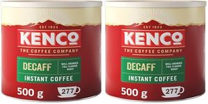 Kenco Decaf Instant Coffee Tin - 1 x 500g (Pack of 2)