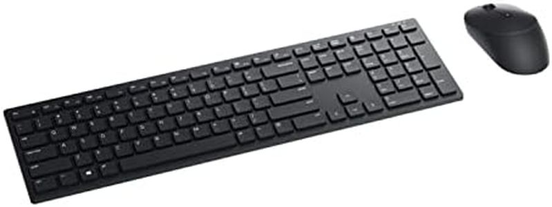 Dell KM5221W Pro Wireless Keyboard and Mouse, UK (QWERTY), 2.4GHz, 128-bit AES Encryption, 4000 dpi, Windows, Apple, Android, Linux and Chrome, (Black)