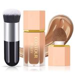 NewBang Liquid Contour Stick, Soft Cream Contour Makeup, Liquid Bronzer Face Concealer Matte Contouring with Cushion Applicator, Long Lasting Silky Face Contour Cream Bronzer Contouring Makeup (101)