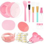 TeTupGa Silicone Face Mask Brush Facial Mud Headbands 16Pcs Soft Applicator Mixing Bowl Sponge Set For Skin Care Anti-Aging Skin Cleanser Exfoliator Makeup Tool