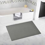 Riyu mart Anti Skid Mud Dirt Trapper Anti Skid Waterproof PVC Rubber Bath Mat ForBathroom/Shower/Rain/Swimming Pool||16x24 Inch, Grey