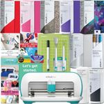 Cricut Joy Machine with a Variety of Cricut Materials Bundle - Beginner Craft Cutting Machine with Assorted Materials, Vinyl and Iron-On Instructional Guides, Compact Machine for DIY Craft Projects