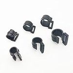 20PCS Plastic C Clamp for Camping Awning Tent Poles Black Clip to Fix Tent Cover Screen Hiking Tent Lock Grip Clamps Clips