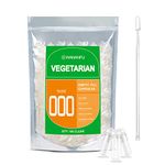 WANANFU Size 000 Empty Capsules Vegetarian (100 Count) Bundle with Micro Lab Spoon with Powder Tamper, Compatible with Capsule Filling Machine