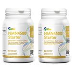 ALLBE NMN 4500 Starter Capsules, 2 Packs of 60 Nicotinamide Mononucleotide 75 mg Servings, NAD+ Booster Supplement for Cellular Energy Metabolism, Immunity and Healthy Aging (1 Pack x 60 Capsules)