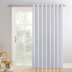 Sun Zero Easton Extra-Wide Blackout Grommet Sliding Patio Door Curtain Panel,Dove White,100" x 84"