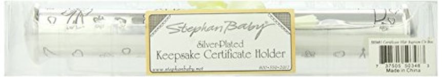 Stephan Baby Silver Plated Engraved Keepsake Baptism Certificate Holder