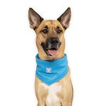 Canada Pooch Cooling Bandana for Dogs - Evaporative Cooling Dog Bandana with Breathable Mesh Material for Hot Days, Adjustable Dog Cooling Bandana Great for Dogs (S, Blue)