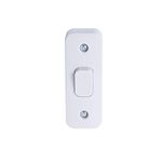 Schneider Electric Lisse White Moulded - Single 2 Way Architrave Light Switch with 16mm Pattress, 10AX, GGBL1012116AS, White,