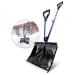 Snow Joe SJ-SHLV01 18-Inch Shovelution Strain-Reducing Snow Shovel, Spring Assisted Handle, Ergonomic D-Ring Handle, Aluminum Wear Strip