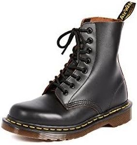 Dr. Martens Unisex-Adult Vegan 1460 Fashion Boot, Black Felix Rub Off, 6 Women/5 Men