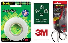 Scotch 3M Magic Tape Roll & 3M Titanium Scissors