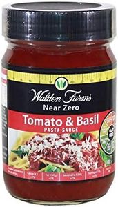 Walden Farms Tomato Basil Marinara Sauce 12 oz. Jar (Pack of 6) - Sweet and Smooth, Fresh Herbs and Spices, Vegan, Kosher and Keto Friendly, 0g Net Carbs - Great for Bread, Chicken Parmigiana and More