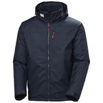 Helly-Hansen Crew Hooded Midlayer 2.0 Waterproof Jackets for Men with Insulated Windproof Sailing Fabric and Packable Hood, 597 Navy, Large