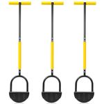 Gisafai 3 Pieces Saw Tooth Border Edger Half Moon Lawn Edger with T Grip and Long Handle Edger Lawn Tool Manual Lawn Edger Saw Tooth Garden Edger for Grass Sidewalk Driveway Garden Border, 45 Inch