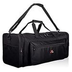 Roamlite Travel Duffle Holdalls - Weekend or Very Big Overnight Bag - Gym Sports Kit - 66x30x30 cm Litre RL58K (Black)