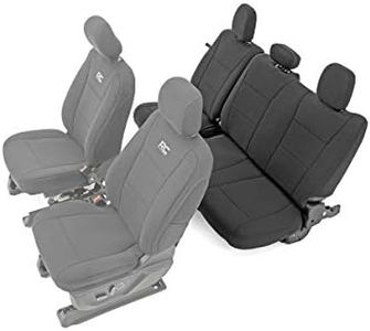 Rough Country Neoprene Seat Covers (fits) 2015-2020 F150 XL/XLT | 2nd Row | Water Resistant | Black | 91017150 XL/XLT | 2nd Row | Water Resistant | Black | 91017