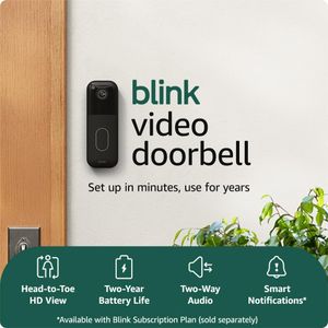 Blink Video Doorbell – Black Wireless Smart Home Security