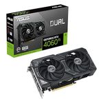 ASUS Dual GeForce RTX 4060 Ti OC Edition 8GB GDDR6 (PCIe 4.0, 8GB GDDR6, DLSS 3, HDMI 2.1, DisplayPort 1.4a, 2.5-slot design, Axial-tech fan design, 0dB technology, and more)