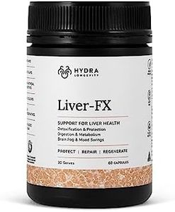 Hydra Longevity Liver-FX Liver Support Supplement with Milk Thistle, Dandelion Root, Liver Cleanse & Detox Formula, Non-GMO, Vegan, 60 Capsules (30 Servings)