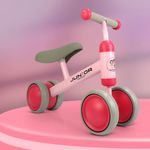 NHR Mini Ride On Toy for Baby I Manual Push Ride On for 12-36 Months I Built-in Comfortable Padded Seat I Anti-Slip Handlebar with Safety Steering (Pink_RR0001)