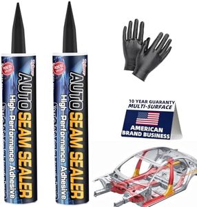 [Black] Seam Sealer Automotive-Professional Grade High Strength Waterproof Adhesive for Auto Body Repair, Rust & Leak Prevention-Quick Paintable Sealant for Metal, Plastic -10.5Oz (2Pack)