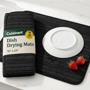 Cuisinart Dish Drying Mat for Kitchen Counter, 2-Pack XL 18"x24"