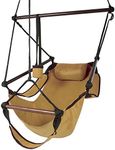 Best Choice Products Hammock Hanging Chair Air Deluxe Outdoor Chair Solid Wood 250lb Tan