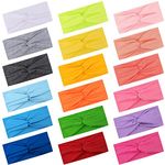 FEQO 18 Pcs Twist Headbands for Women Turban Headbands Non Slip Elastic Headwrap Stretchy Headband Yoga Workout Running Sport Hair Bands Colorful Hair Accessories