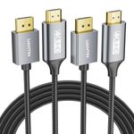 UANTIN 2-Pack 4K DisplayPort to HDMI Cable 10Ft | 1080P@120Hz,1440P/2K@60Hz Uni-Directional DP to HDMI Male Braided Cord Display Port to HDMI Cable for Desktop,Dell,Lenovo,ThinkPad,HP,AMD,NVIDIA