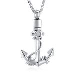 Cremation Jewelry for Ashes Anchor Urn Necklace for Men Women Memorial Ashes Holder Keepsake Urn Pendant, Metal, stainless steel