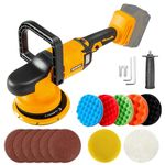 IRONFIST Cordless Orbital Polisher for DEWALT 20V MAX Batteries, 6inch 150mm Brushless Buffer Car Waxer with 6 speeds 750-6800RPM, 13PCS Polishing Accessories (NO BATTERY)