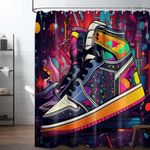 QGHOT Sneaker Shower Curtain Cool, 