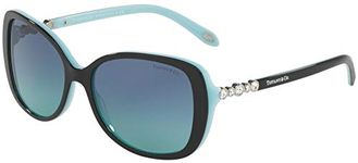 Tiffany & Co. Women's 0TY4121B 80559S 55 Sunglasses, Black/Blue/Blueegradient