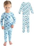 Posh Peanut Boys Pajamas - PJs for Kids Made of Soft Viscose from Bamboo, Long Sleeve Toddler PJs & Matching Boys Pajama Sets (2 Years) Construction Cars