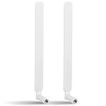 Nelawya 4G LTE/5G Sub-6 Antenna, Wide Band 8dbi 600-3980Mhz Omni Directional Antenna with SMA Male Connector for CPE Router,Mobile Hotspot,Wireless Range Extender,Cellular Trail Cameras White(2 Pack)