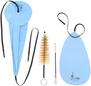 Saxophone Cleaning Cloth Kit, 4 in 1 Saxophone Cleaning Swab Kit, Including Cleaning Swab and Mouthpiece Brush for Alto Tenor Soprano Sax and Other Wind & Woodwind Instruments (Blue)