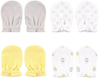 Luvable Friends Unisex Baby Cotton Scratch Mittens, Owl, One Size