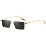 Legend Eyewear Retro Rectangle Sunglasses for Women Men Square Narrow Hip Hop Small Frame Sun Glasses (Golden)