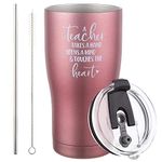 Teacher Gifts, Teacher Tumbler - A Teacher Takes a Hand, Opens a Mind & Touches The Heart - Future Teacher Gifts, Teacher Retirement Gifts for Women, Teacher Coffee Mug Wine Glass Appreciation Gifts