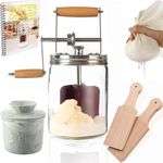 Dazey Butter Churn- Butter Crock, Cheese Cloth, Butter Paddles, Recipe Book INCLUDED- Hand Crank Butter Churner Manual Butter Maker- Create Delicious Homemade Butter With Your Own Dazey Butter Churner