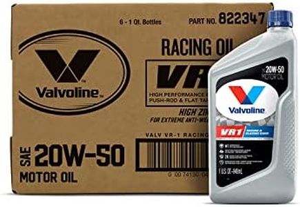 Valvoline VR1 Racing SAE 20W-50 Motor Oil 1 QT, Case of 6