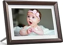Dragon Touch Digital Picture Frame WiFi 10 inch IPS Touch Screen Digital Photo Frame Display, 32GB Storage, Auto-Rotate, Share Photos via App, Email, Cloud, Classic 10 Brown