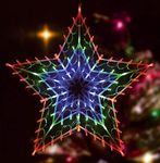 Festive Led Multi-coloured Star Light - Silhouette Window Decoration Chaser Lights | 51cm Diameter | 5 Function Controller | Perfect Atmosphere For Any Occasion | Ideal Home Gift, Indoor, Outdoor Use