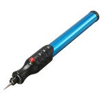 BOWONG Engraving Pen Engraver Machine Electric DIY Precision Pens Cordless Mini Carving Tools Replaceable Diamond Tip Bit for Jewelry Metal Glass Wood Ceramics Stone - Blue